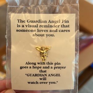 Vintage guardian angel pin